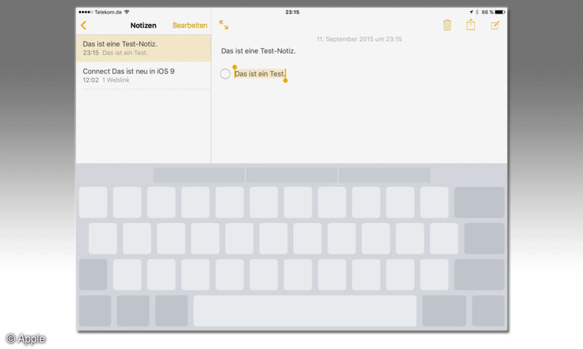 Apple iOS 9 - Screenshot