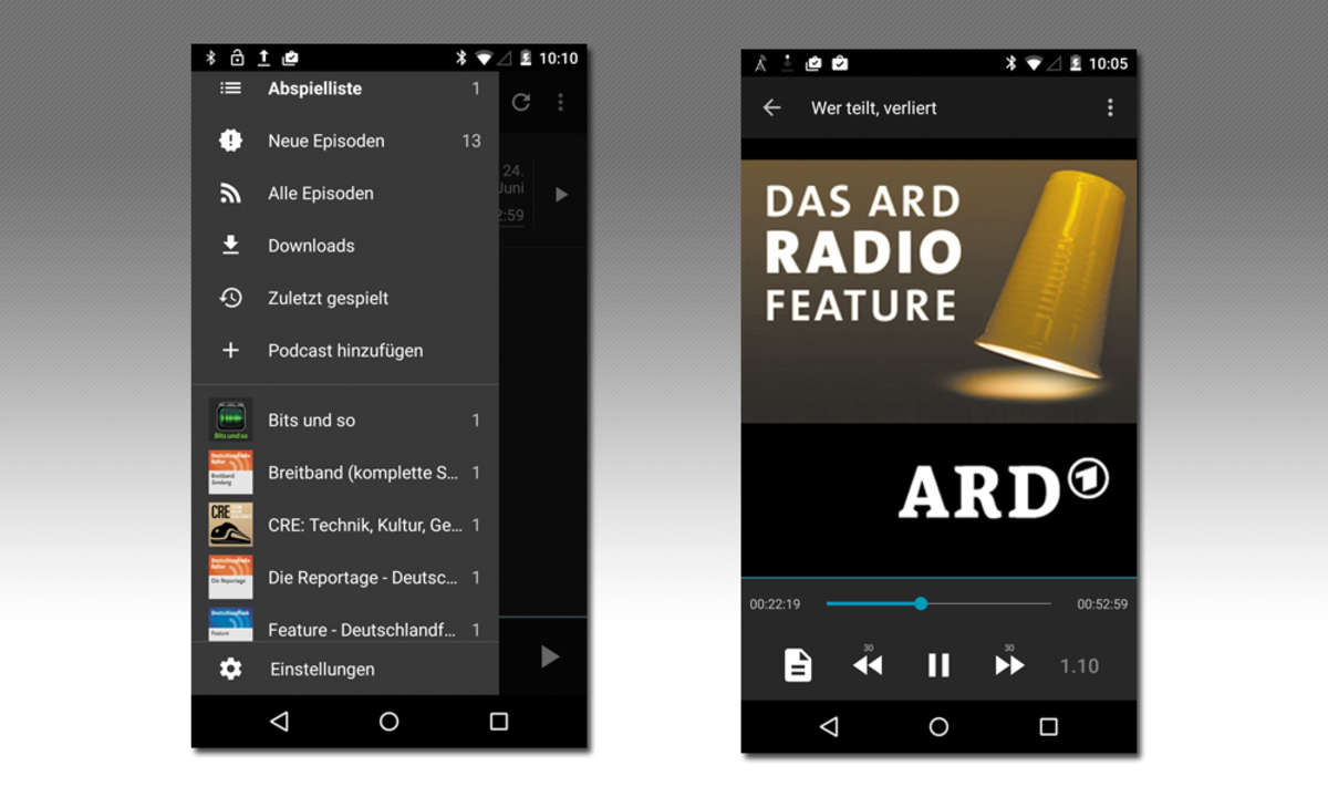 Antennapod - Podcast-App für Android