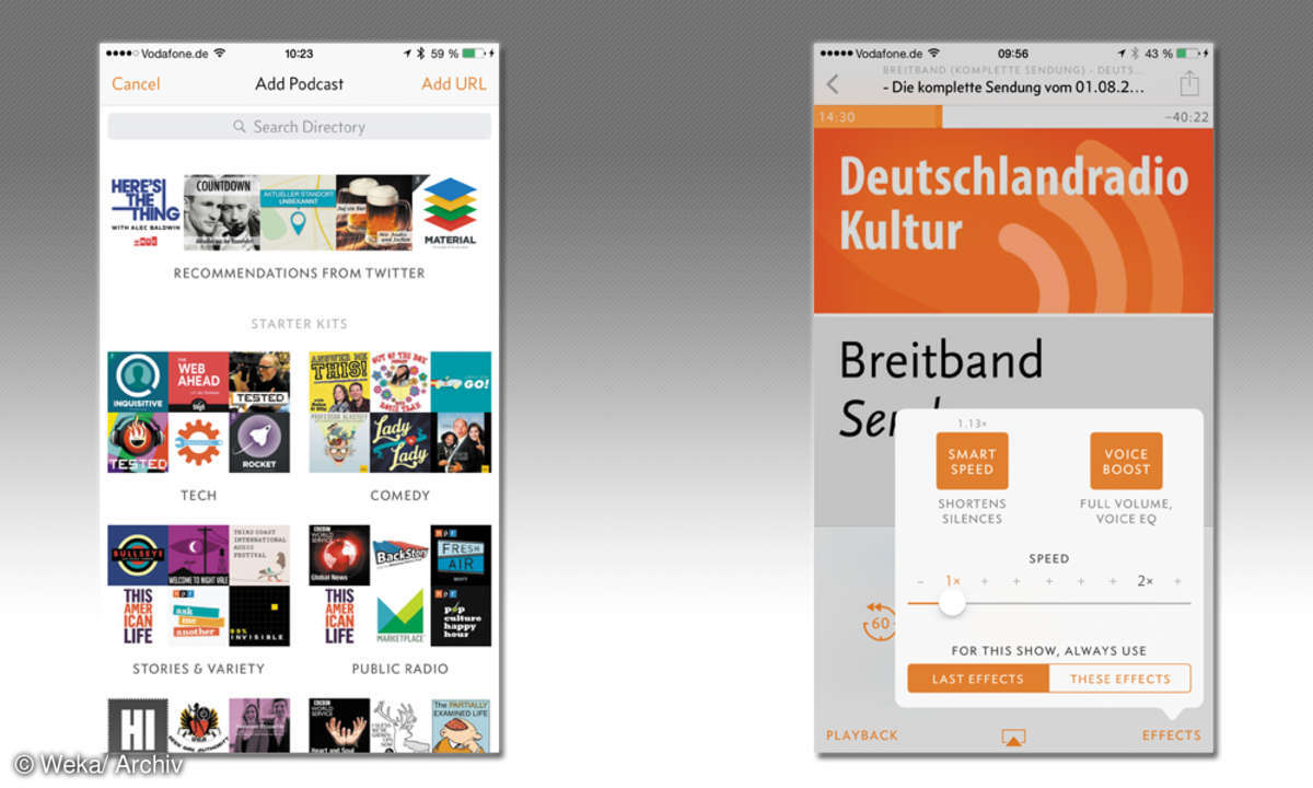 Screenshot: Podcast-App