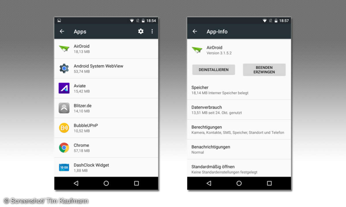 aufgeräumte App-Übersicht