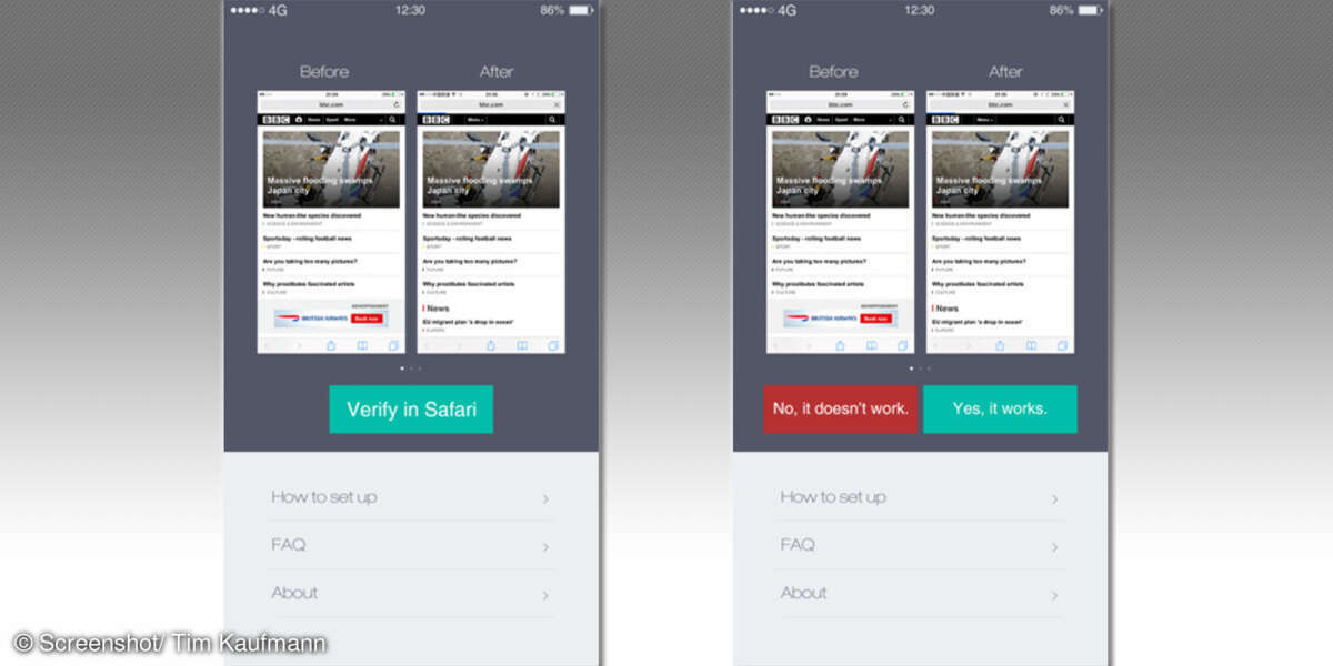 Adblocker für Safari Browser