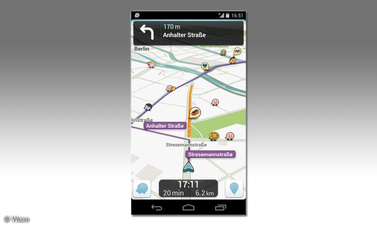 Waze: GPS und Verkehr