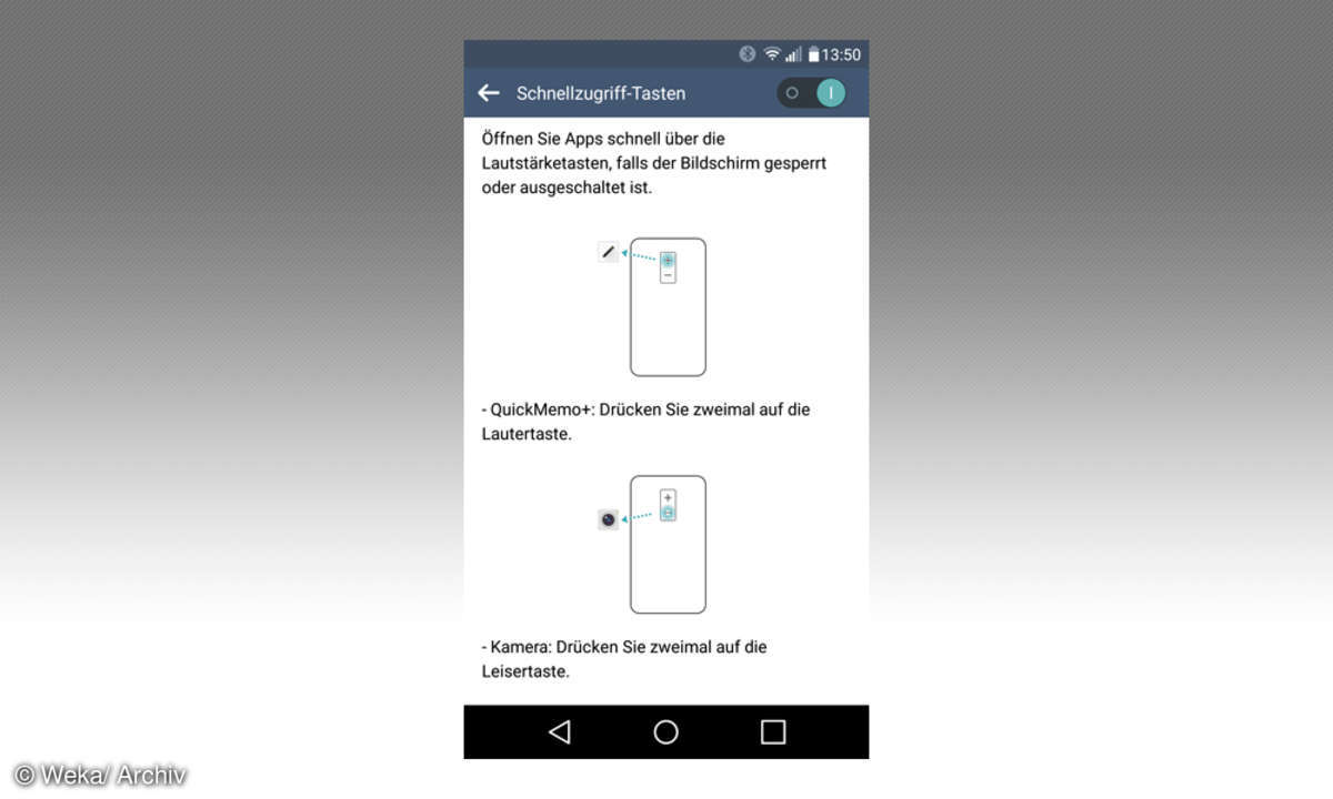 Screenshot Schnellzugrifftasten