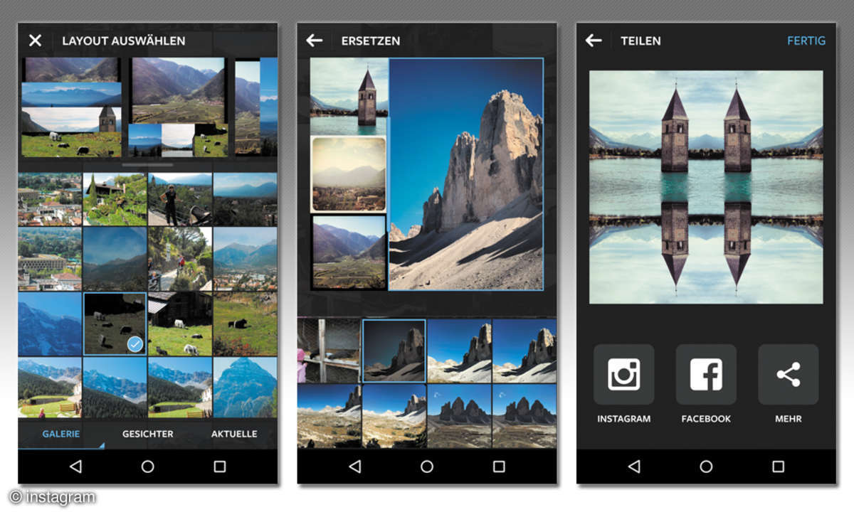 Layout by instagram: Android-Screenshot