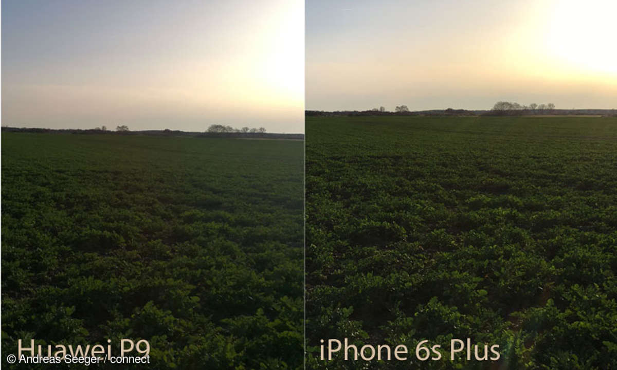 Huawei P9 und iPhone 6s Plus Lichtverhältnisse