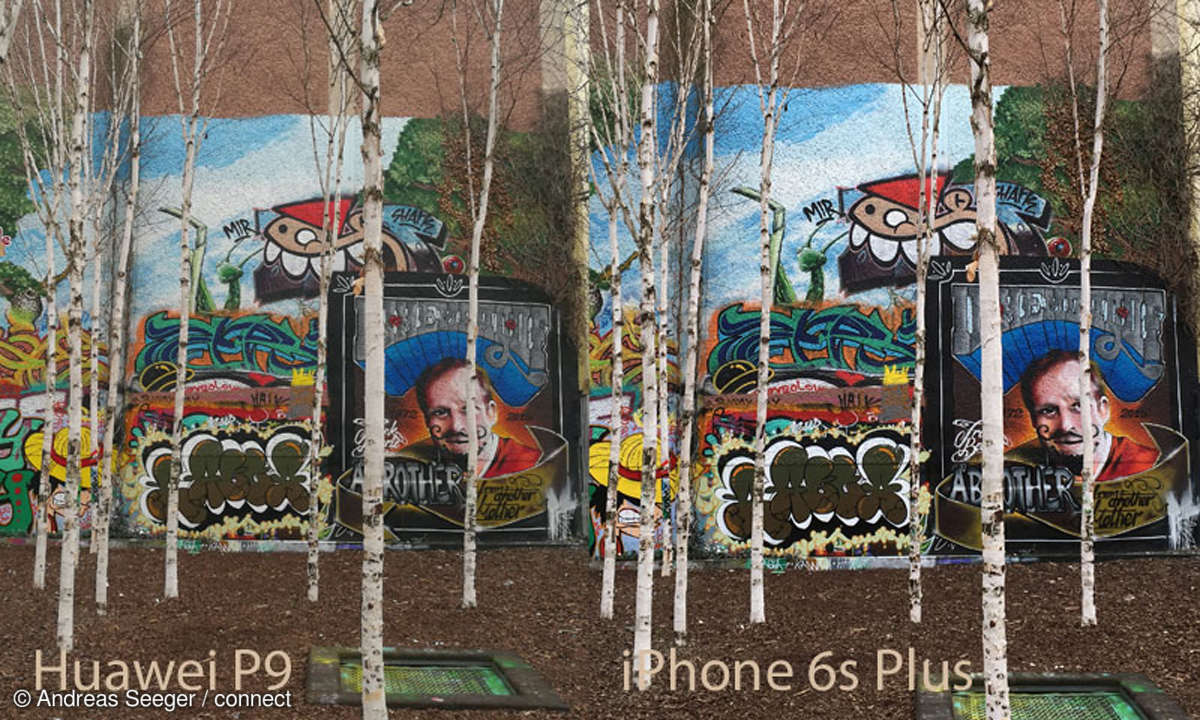 Huawei P9 und iPhone 6s Plus Lichtverhältnis