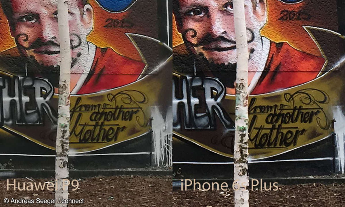 Huawei P9 und iPhone 6s Plus Lichtverhältnis