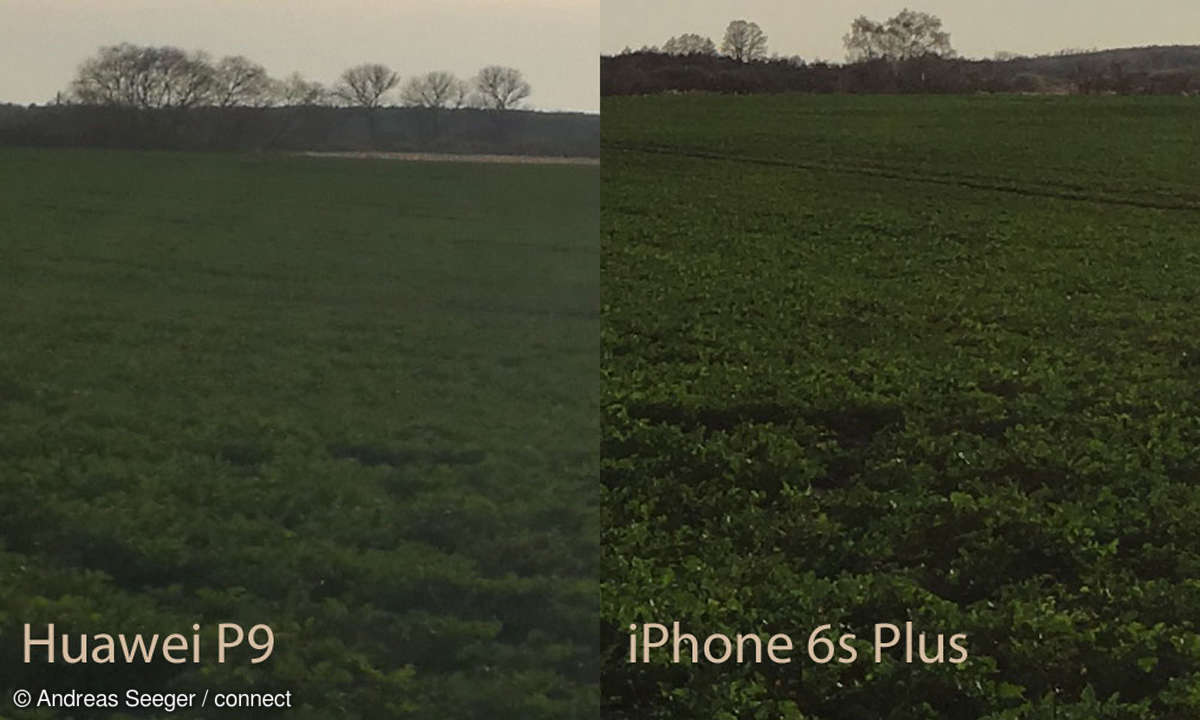 Huawei P9 und iPhone 6s Plus Lichtverhältnisse