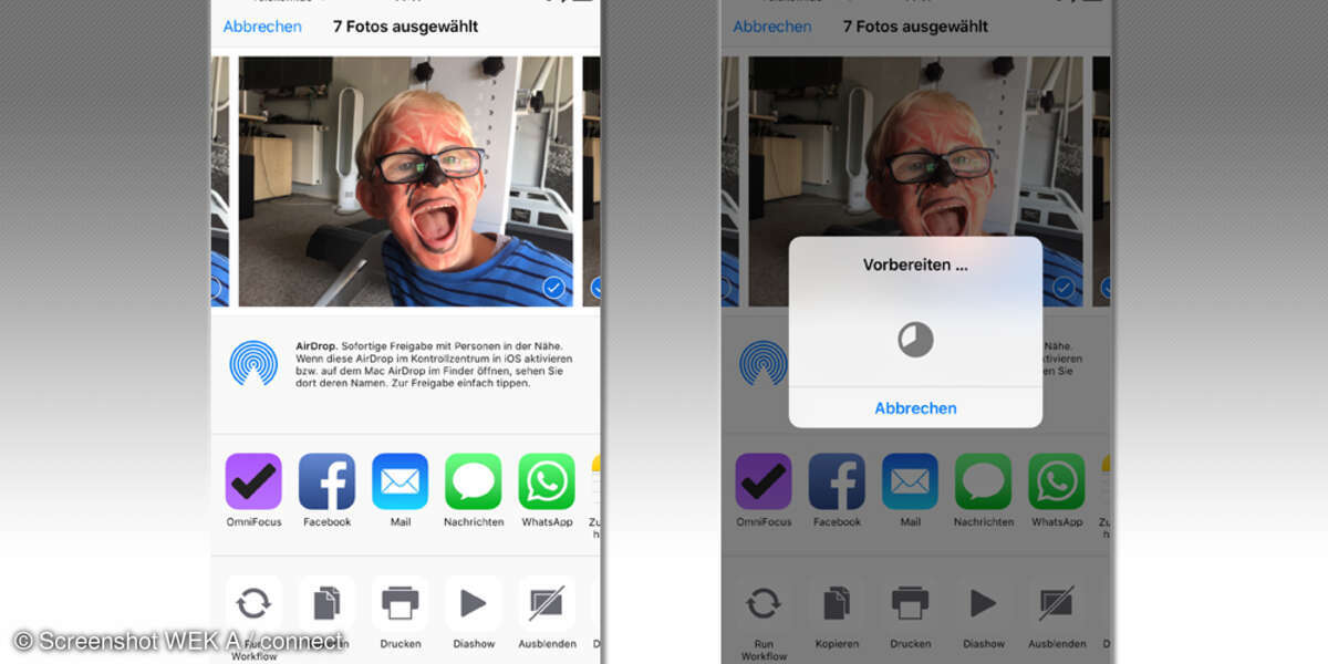 Bilder aus der Foto-App versenden
