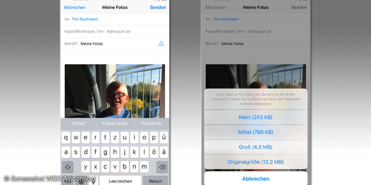 Bilder per E-mail senden