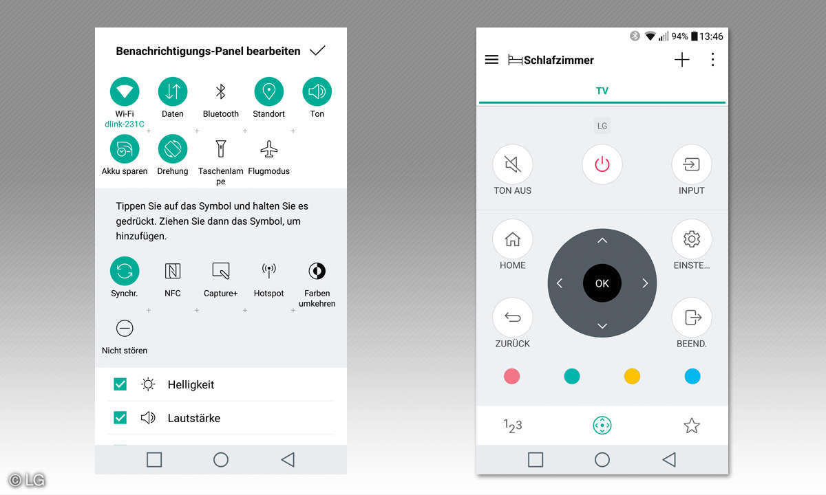 Screenshots: LG G5