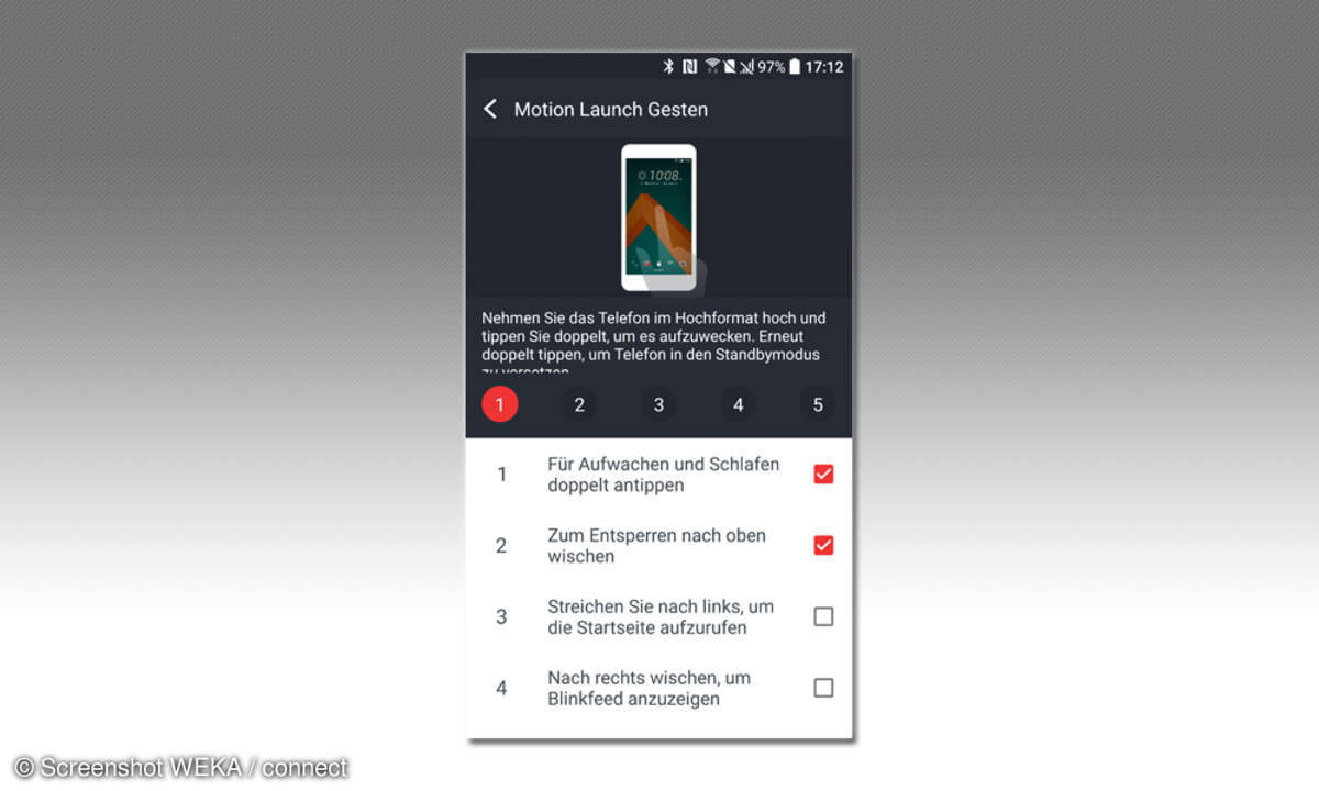 HTC Gestensteuerung