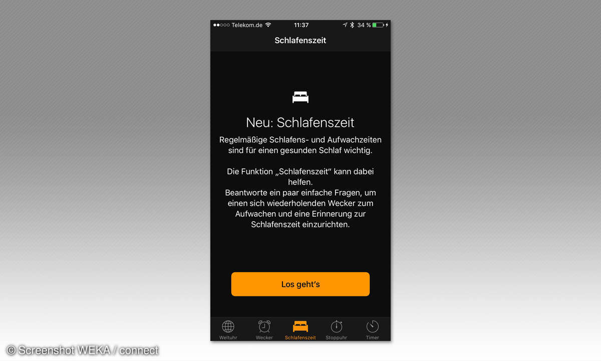 iOS 10 Schlafenszeit