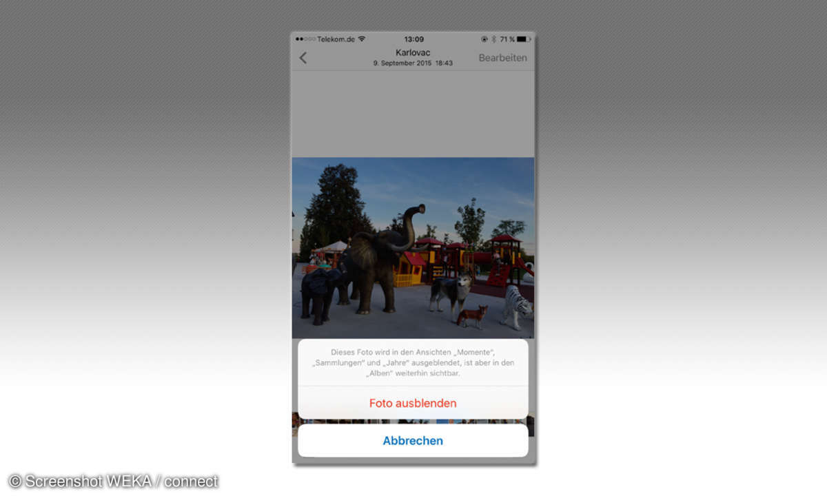 Apple Foto ausblenden