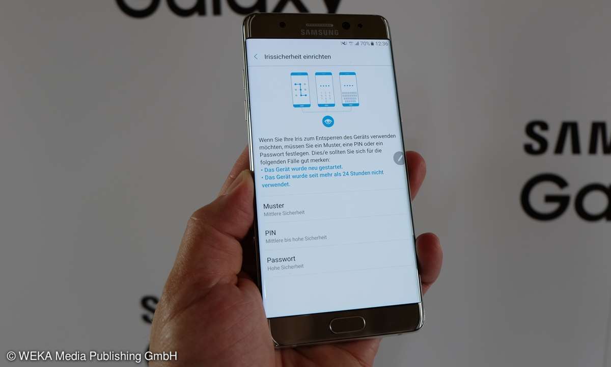 Samsung Galaxy Note 7 Irissicherheit
