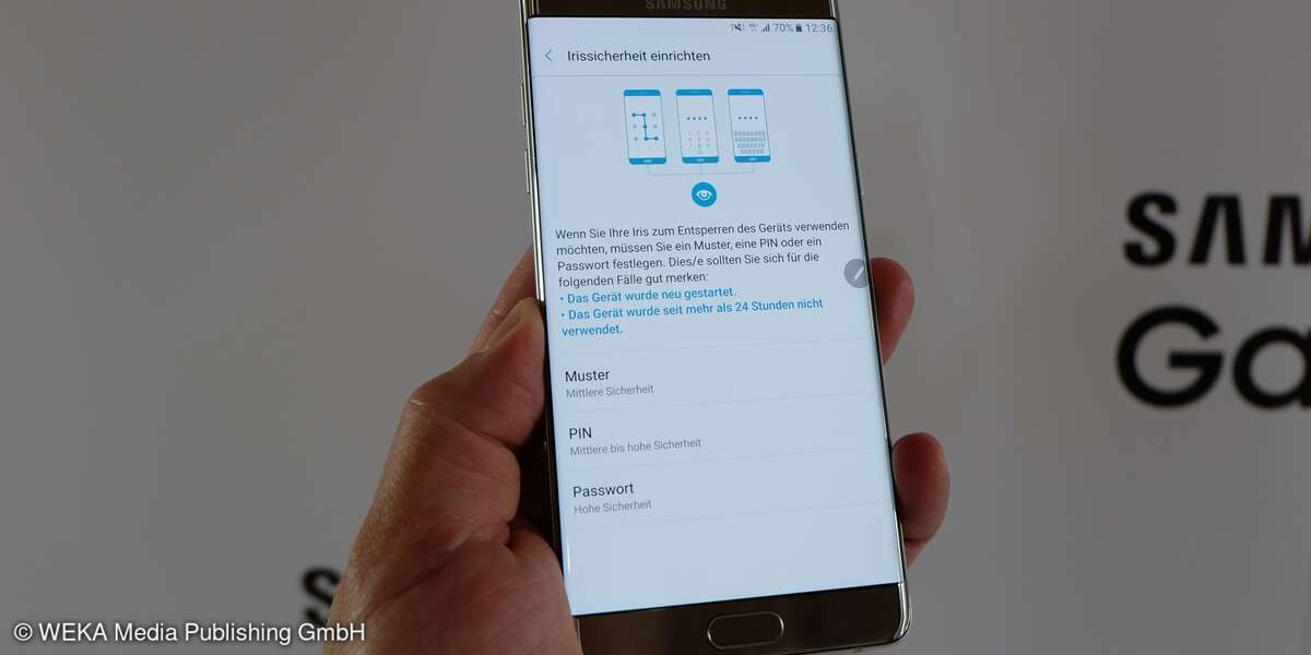 Samsung Galaxy Note 7 Irissicherheit