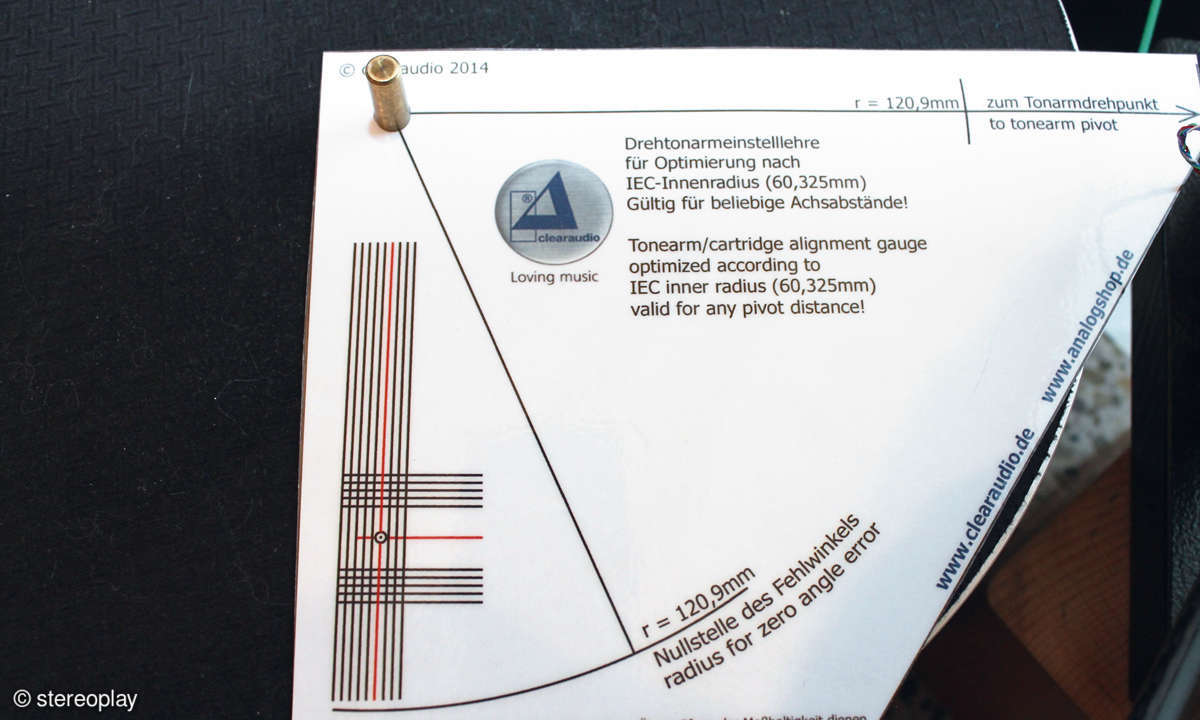 Plattenspieler justieren Schablone