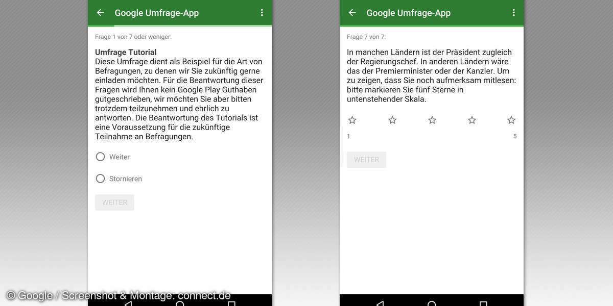 Google Umfrage-App Tipps
