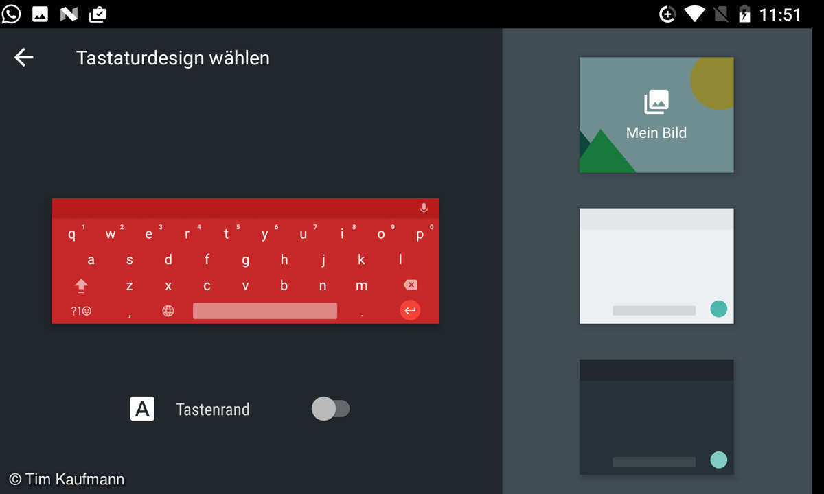 Screenshot: Google-Tastatur