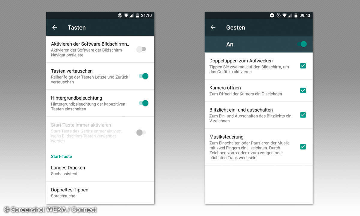 Oneplus 3 Einstellungen Gestensteuerung