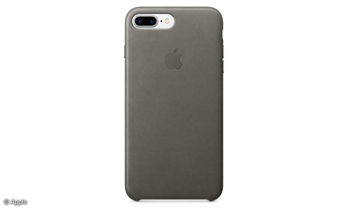 iPhone 7 Plus Leder Case Sturmgrau