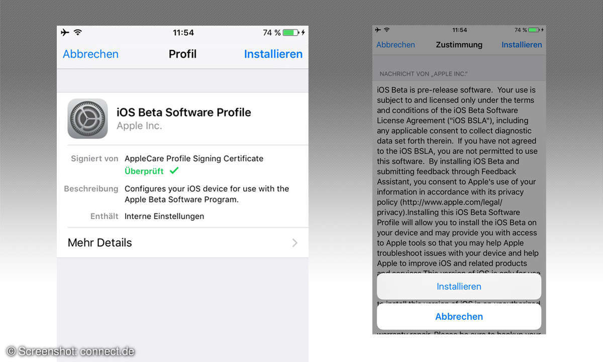 iOS 10 installieren