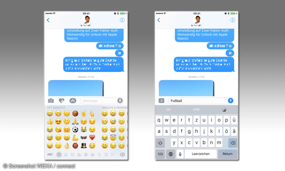 iOS 10 Bildschirmtastatur