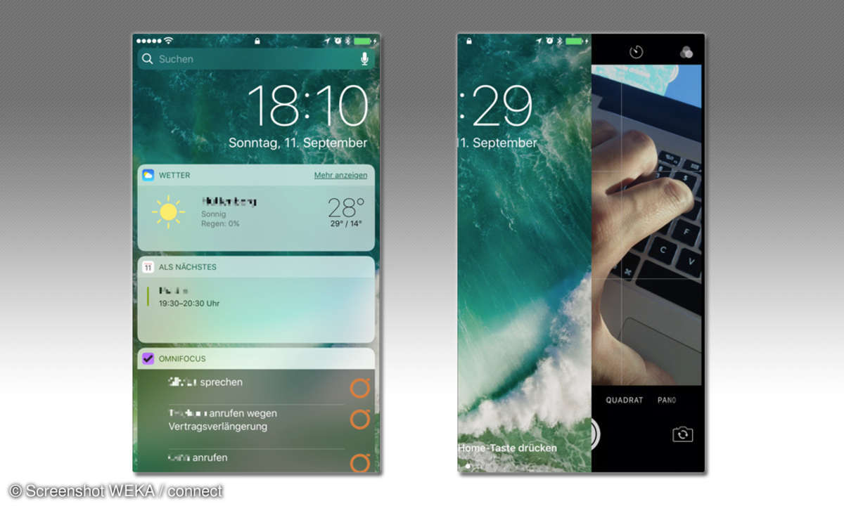 iOS 10 Sperrbildschirm