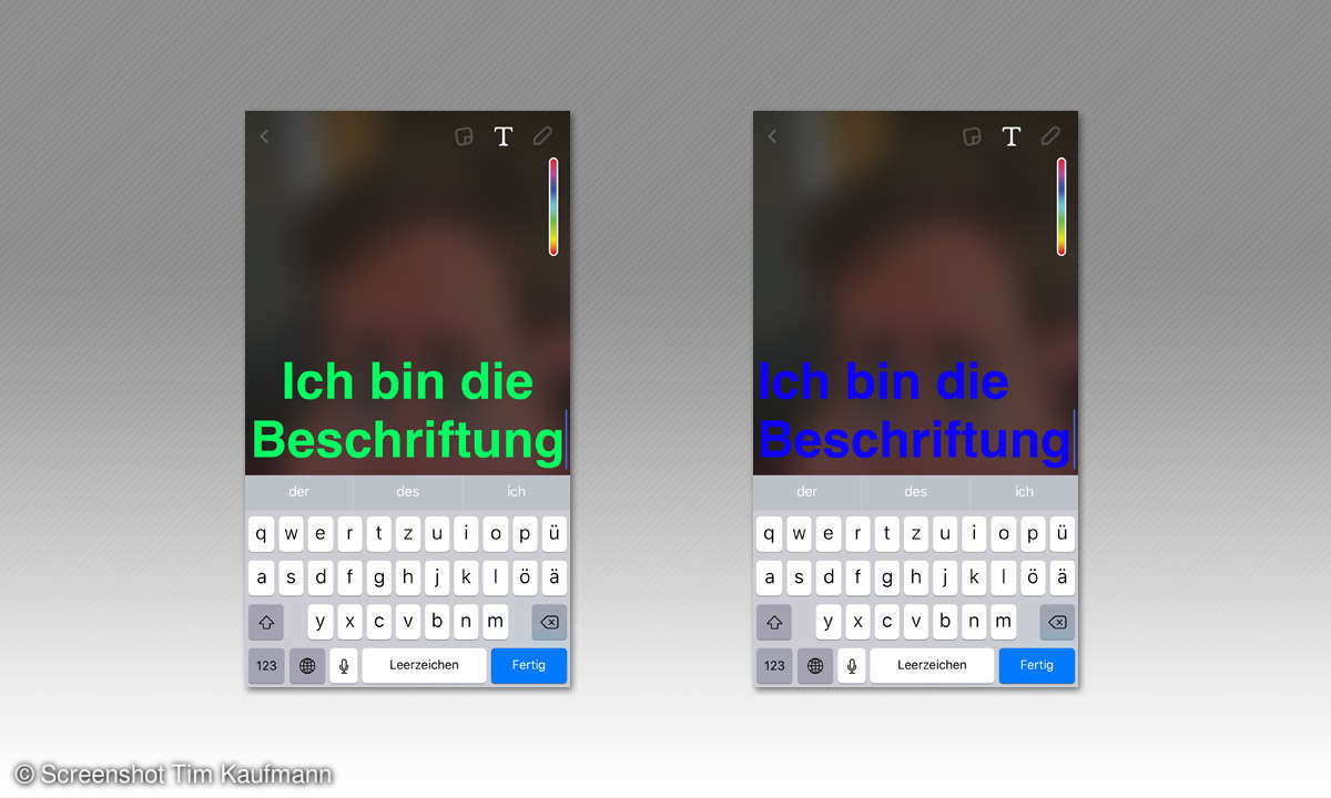 Snapchat Textfarbe
