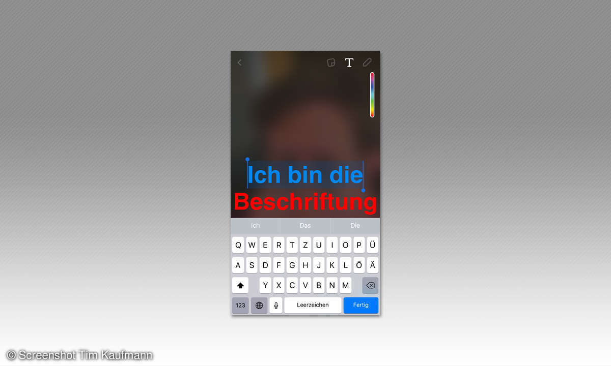 Snapchat - bunte Schrift