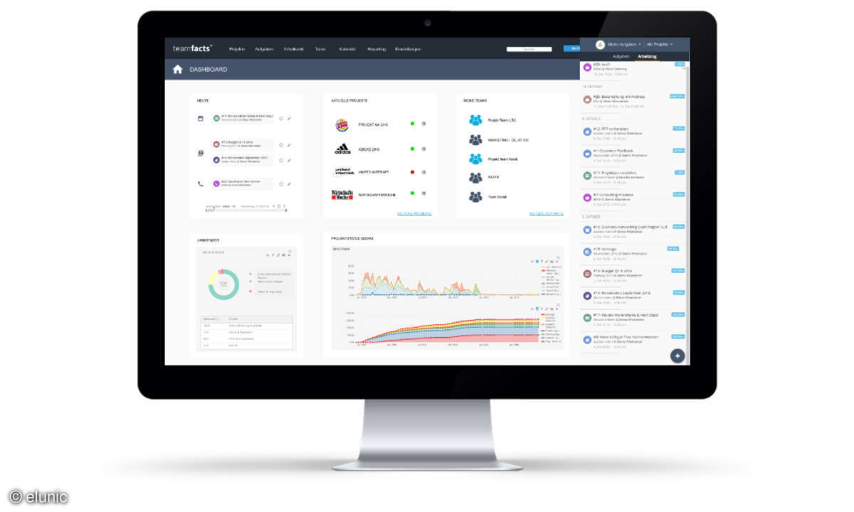 timefacts Dashboard Sidebar