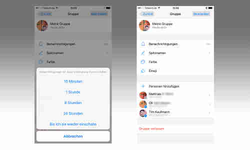 Gruppe löschen messenger Group chat