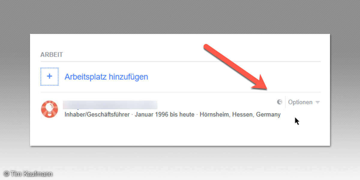 Screenshot: Arbeitsplatz hinzufügen