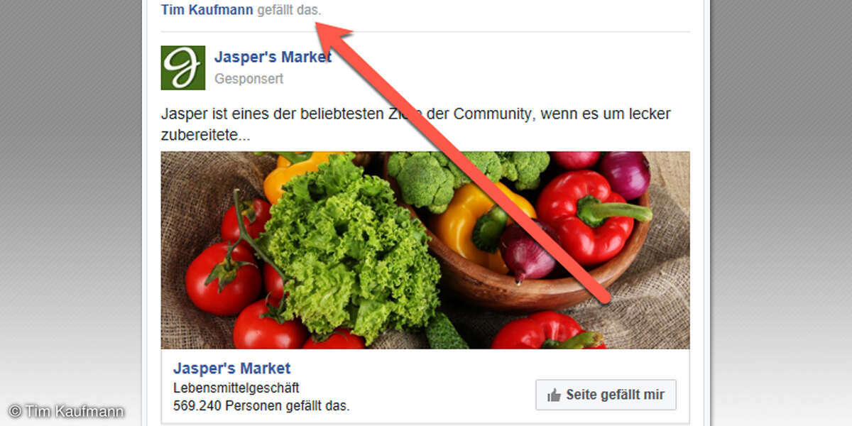 Eigenen Namen aus Facebook-Werbung entfernen