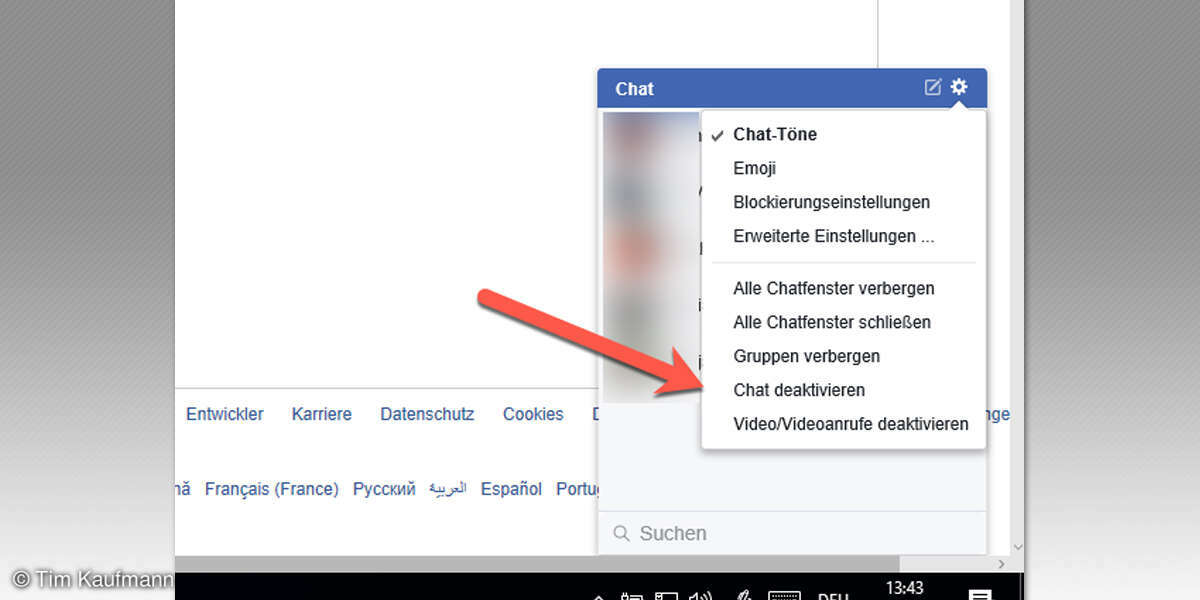 Facebook Onlin-Status verstecken