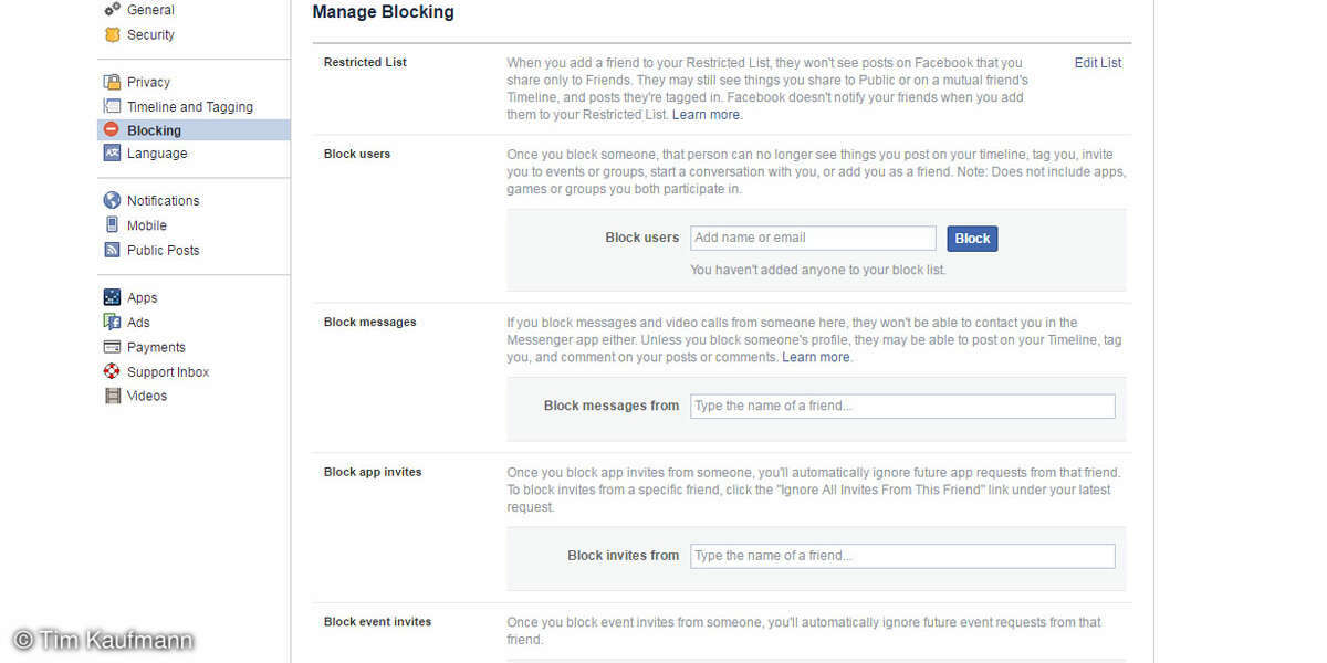 Facebook Freunde blockieren