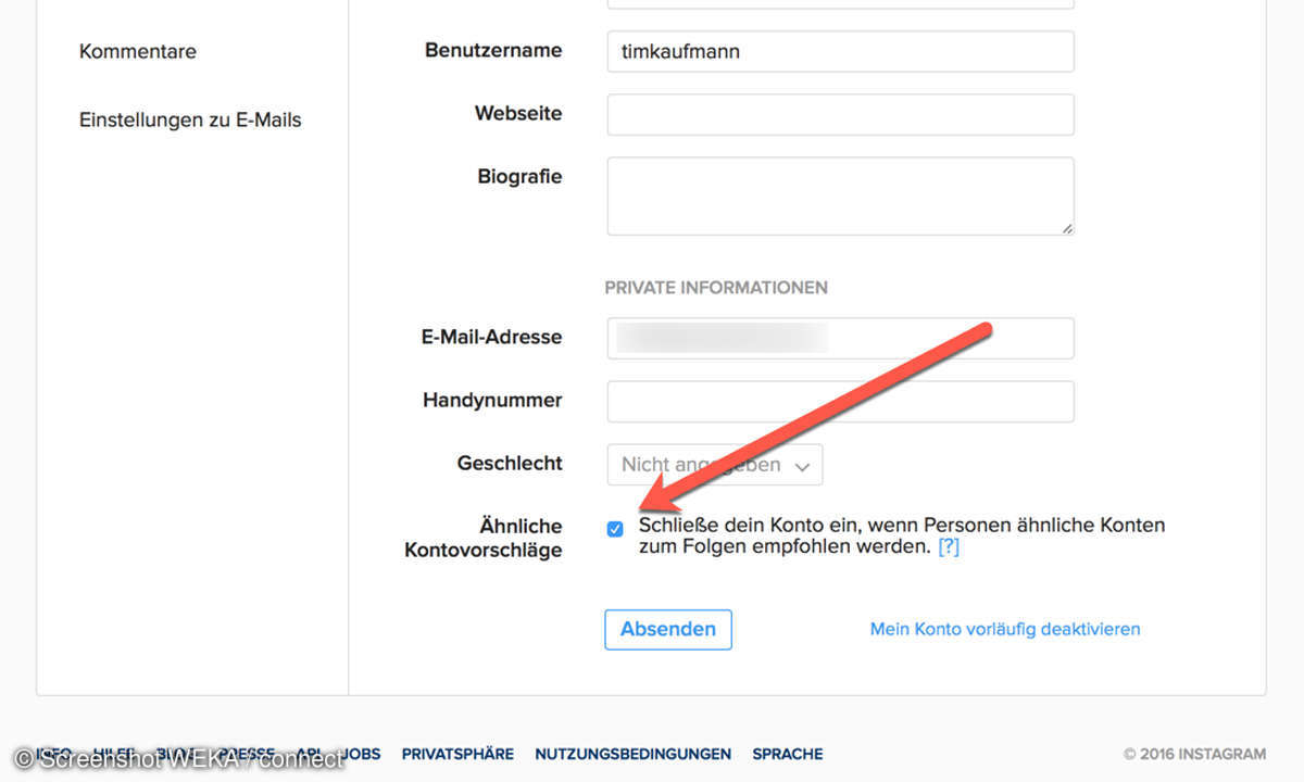 Ähnliche Kontovorschläge