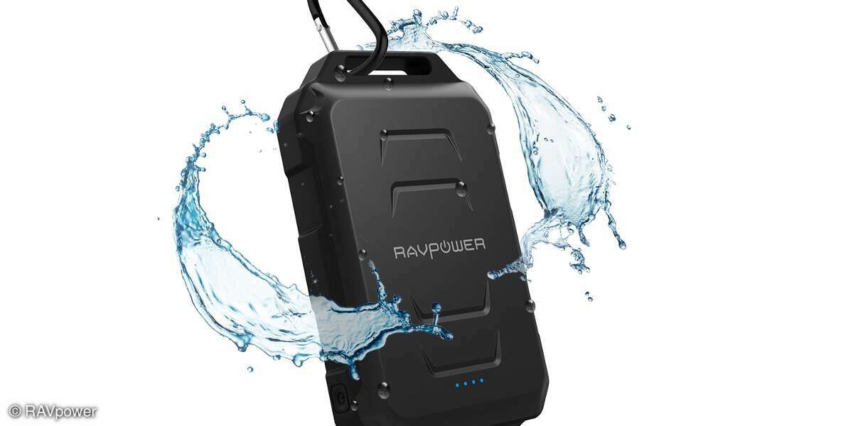 RAVpower wasserdichte Powerbank mit 10.050 mAh