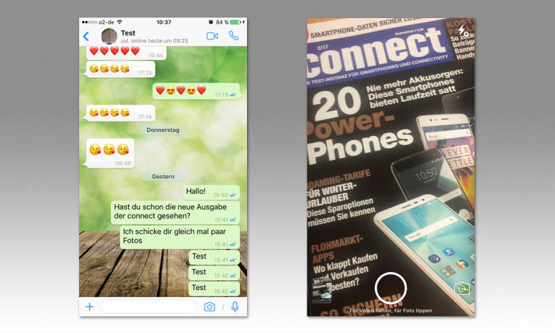 Mehrere Fotos über WhatsApp machen und versenden - connect