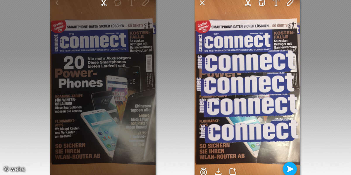 snapchat Schere