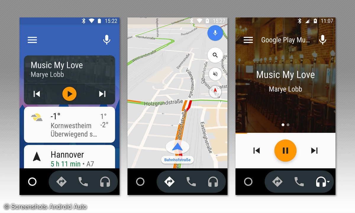 Screenshots Android Auto