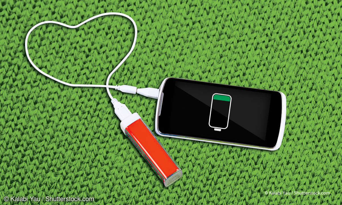 Smartphone mit Powerbank
