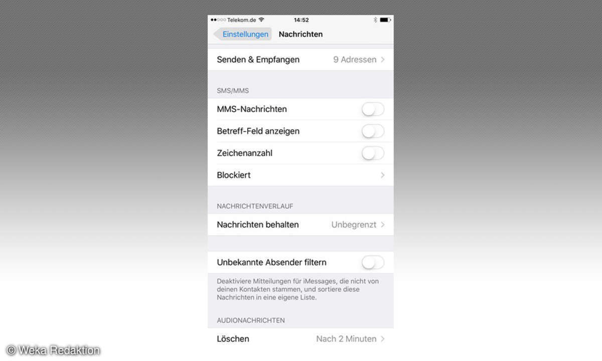 Adressen hinterlegen