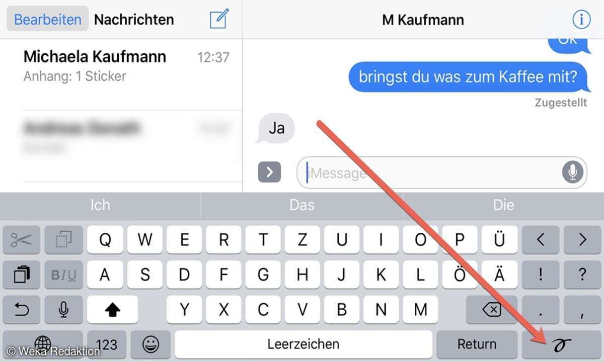 Handgeschriebene Nachrichten