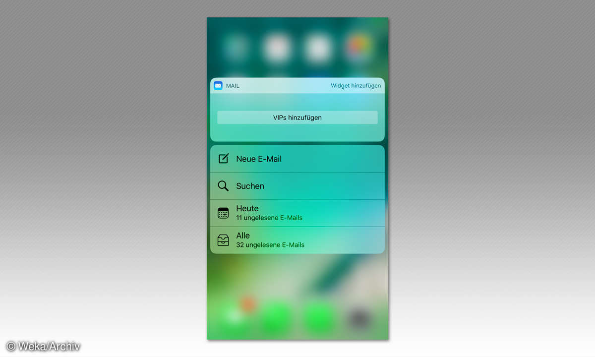 Screenshot: iOS 3D-Touch
