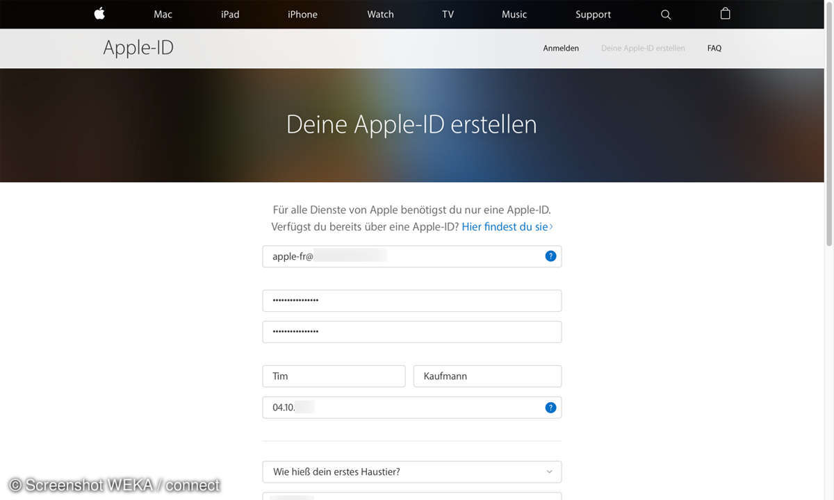 Apple ID erstellen