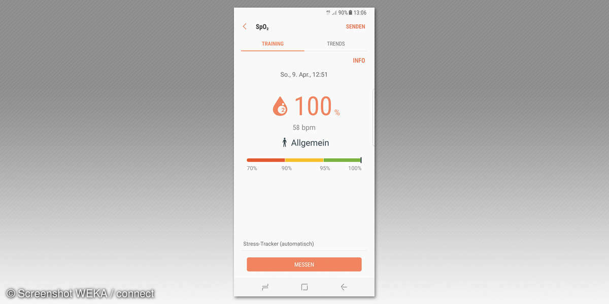 Samsung Health App Fitnesscheck
