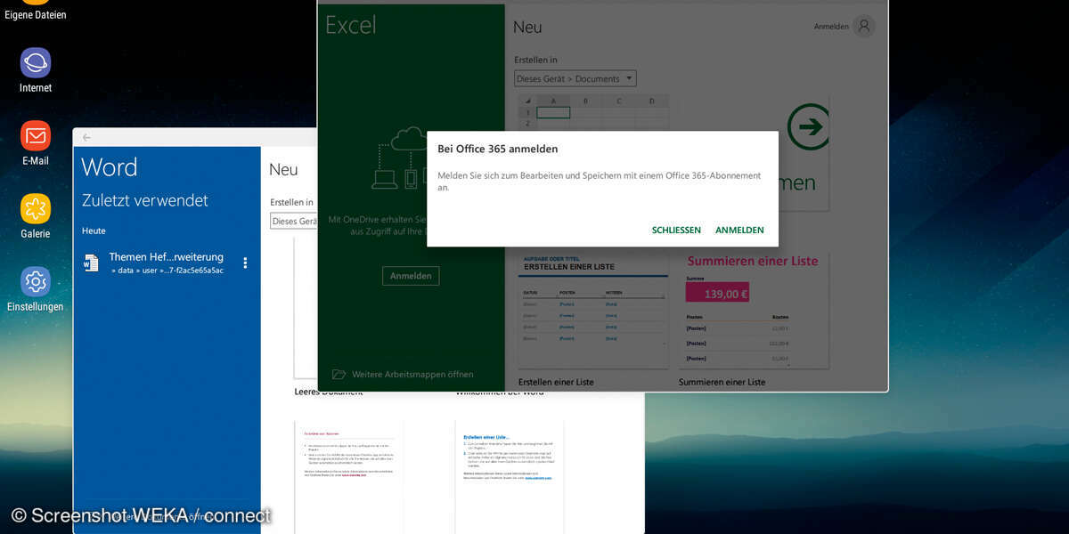 DeX Microsoft Office