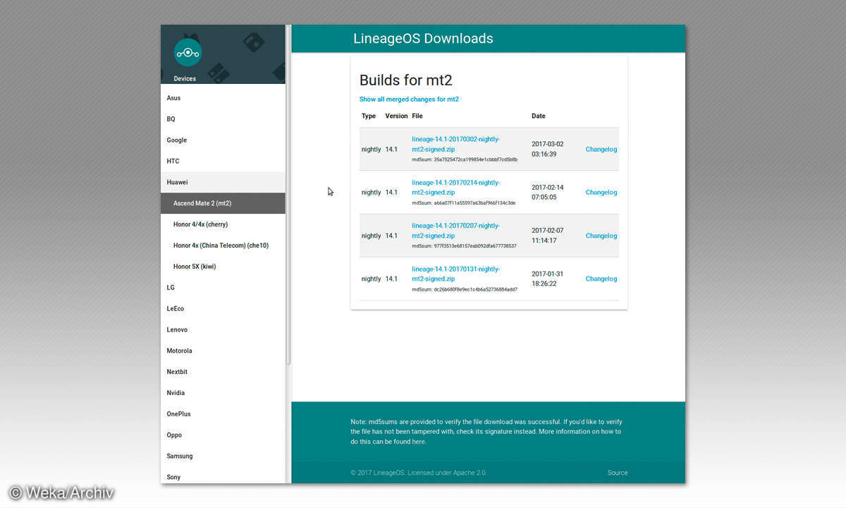 LineageOS Downloads