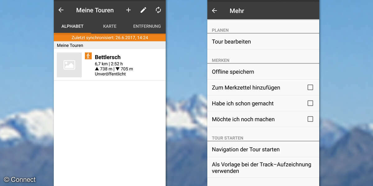 Alpenvereinaktiv App Screens